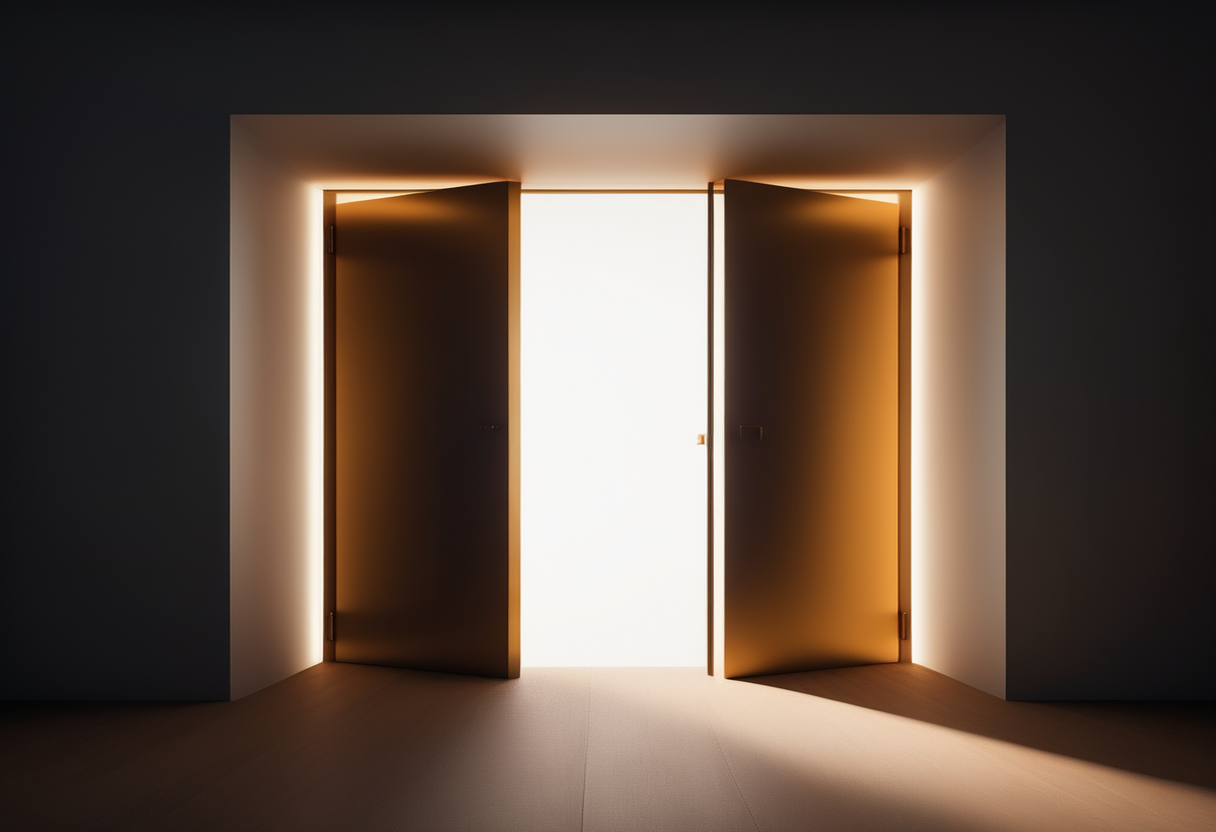 We close without closing the door.